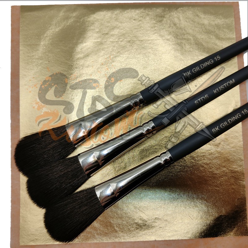 Special brush application gold leaf, and other metals of STDS KUSTOM